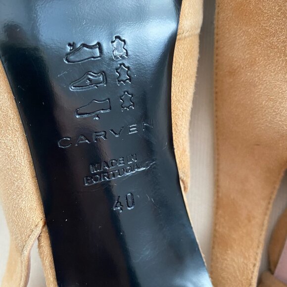 Carven Beige Suede Slingbacks with Bow Back, size 40. Fits like a 9.5 - Picture 5 of 14